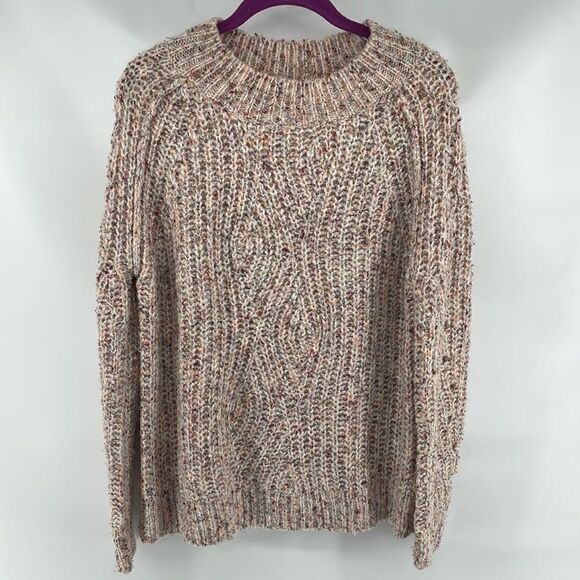 Heartloom chunky cozy knit sweater Alysha crew neck slouchy speckled small EUC - Picture 4 of 14